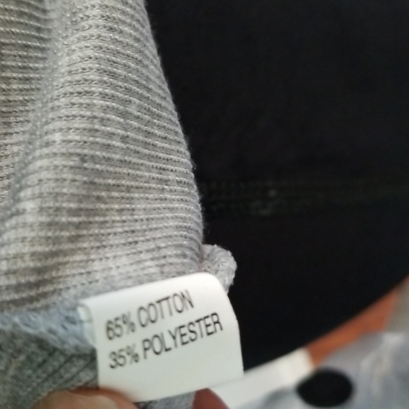 CBR Puff Organza Dot Ribbed Mock Top Grey Small - Picture 7 of 7